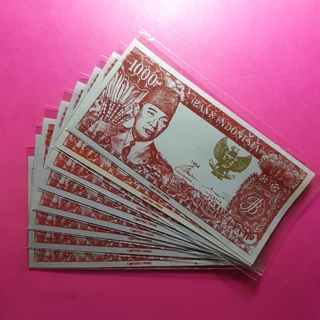 Uang 1000 rupiah replica sukarno tahun 1964