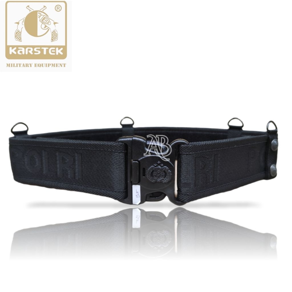 KOPEL PDL POLRI BRIMOB TACTICAL SABUK HITAM ORIGINAL KARSTEK