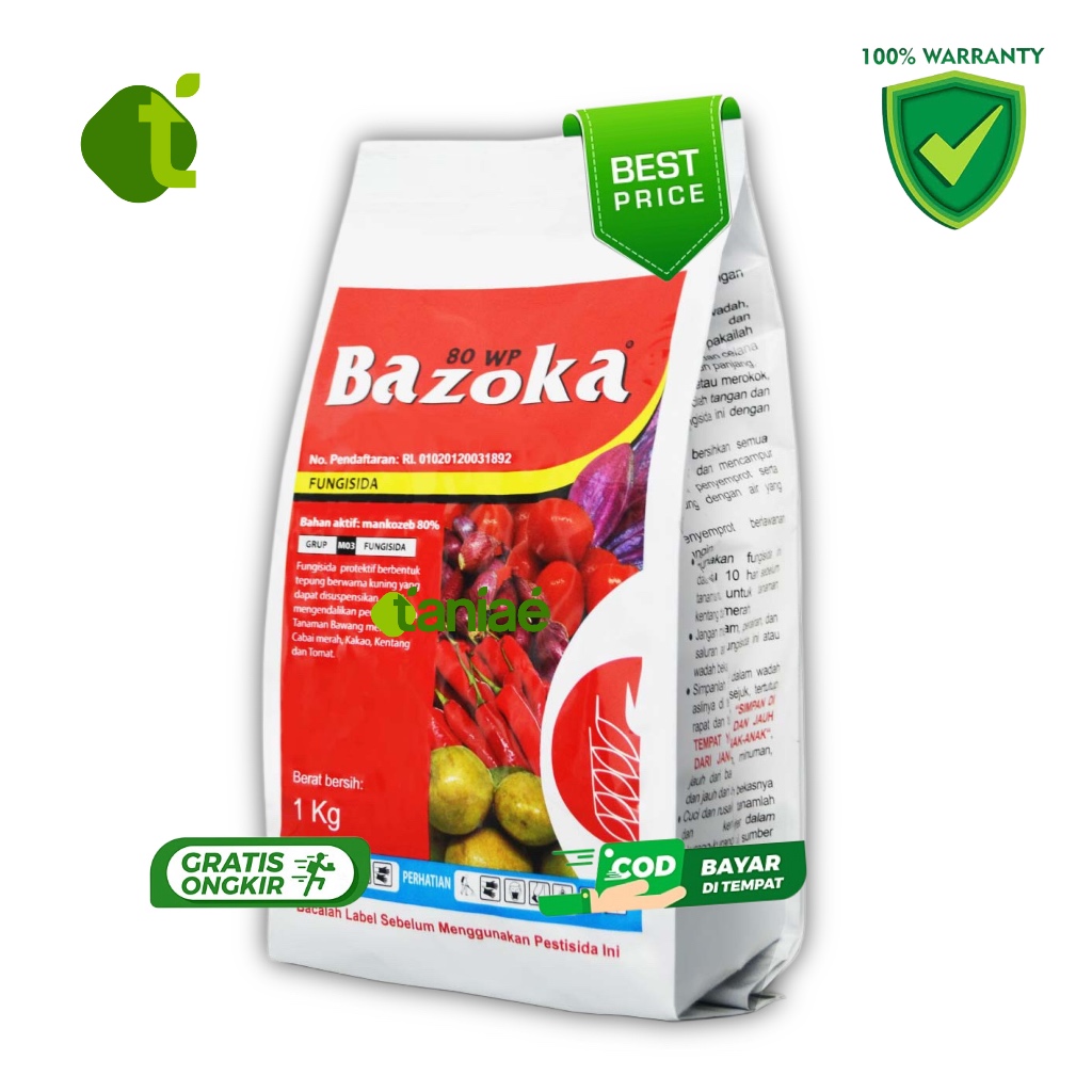 FUNGISIDA BAZOKA 80WP 1KG MANCOZEB 80%