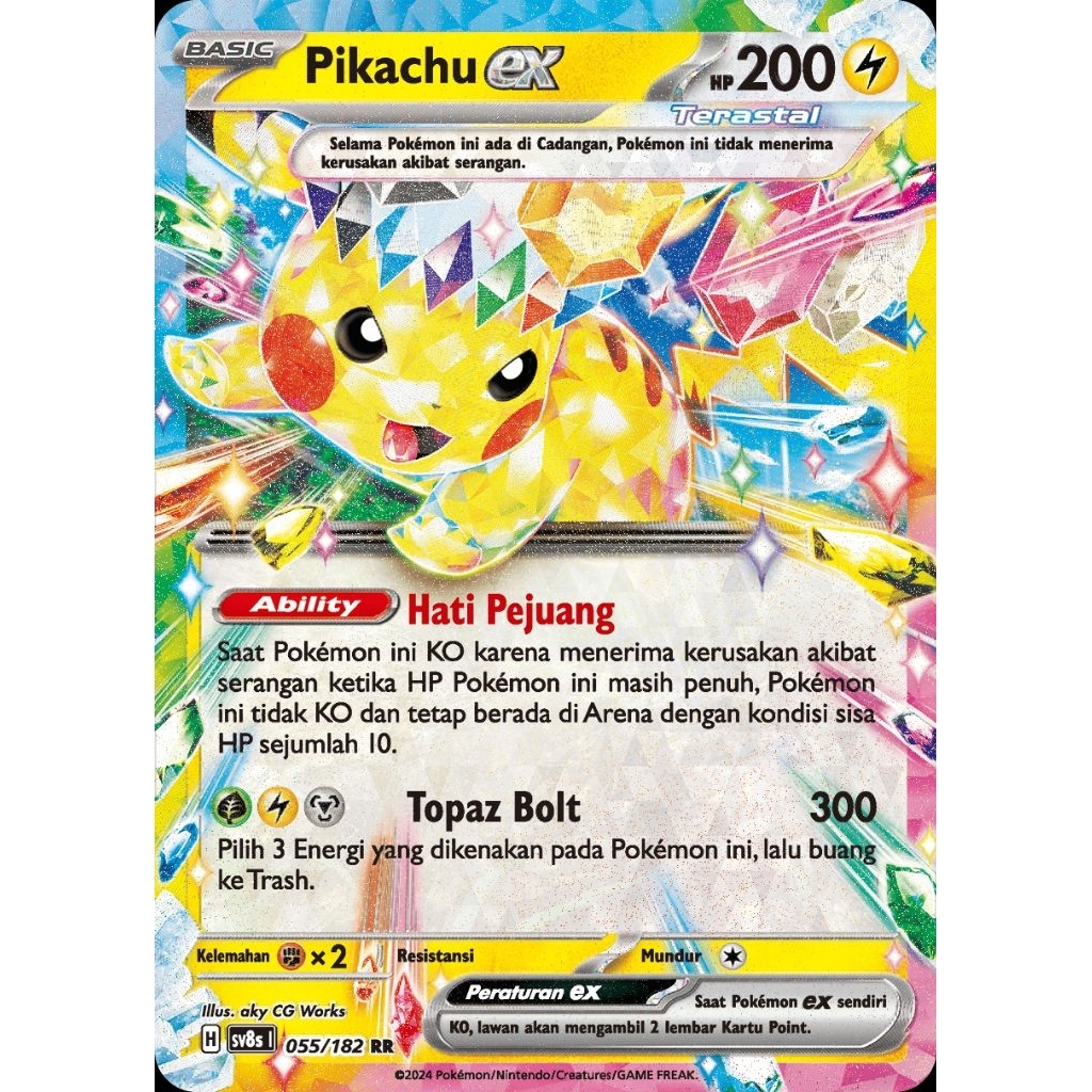 Tcg Pokemon RR Pikachu EX ID