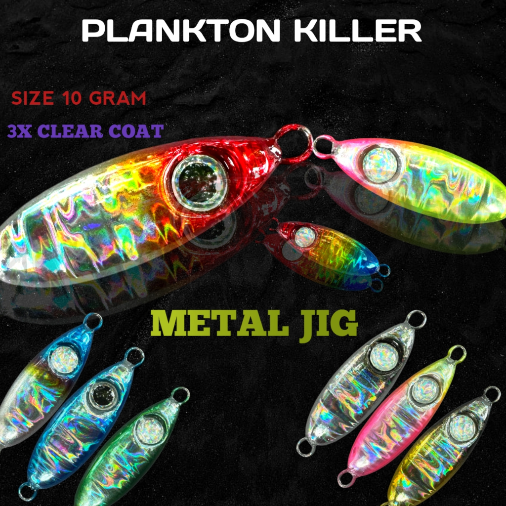 Micro jig killer 10Gram Umpan Pancing  Plankton Premium Metal jig  10Gram Assist Hook PLTN10GR