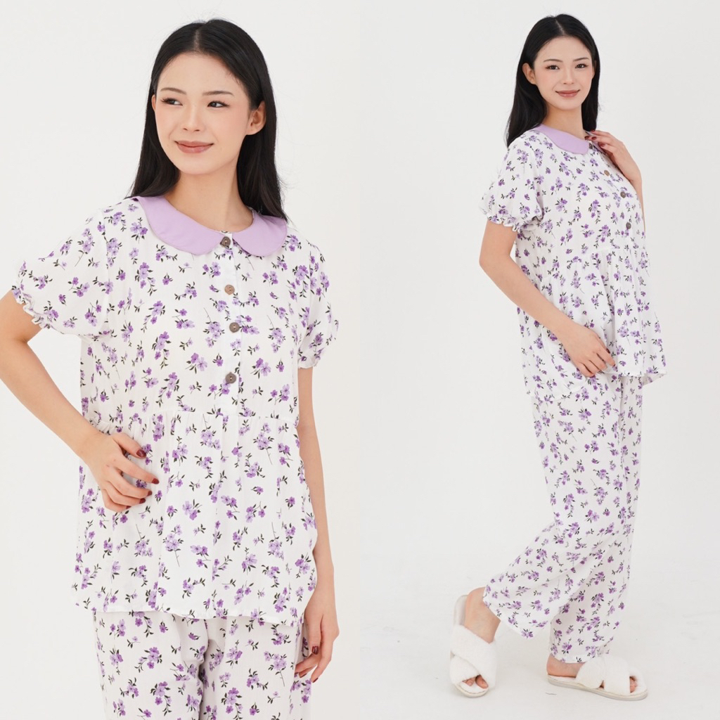 Piyama Yura Celana Panjang One Set Rayon