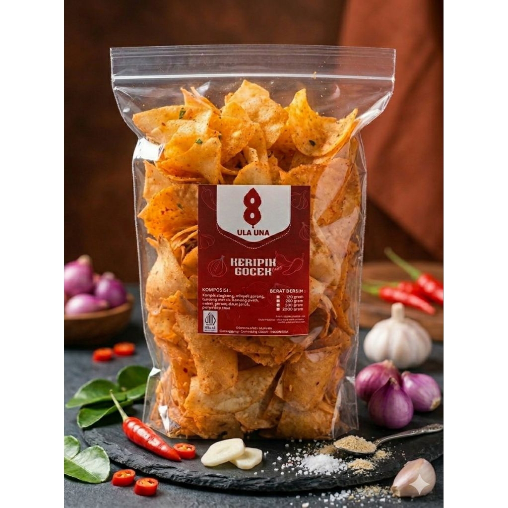 Keripik Gocek ulauna pedas dan original