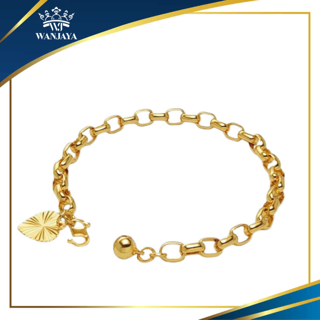 gelang emas asli - gelang wanita emas 8k - gelang nory