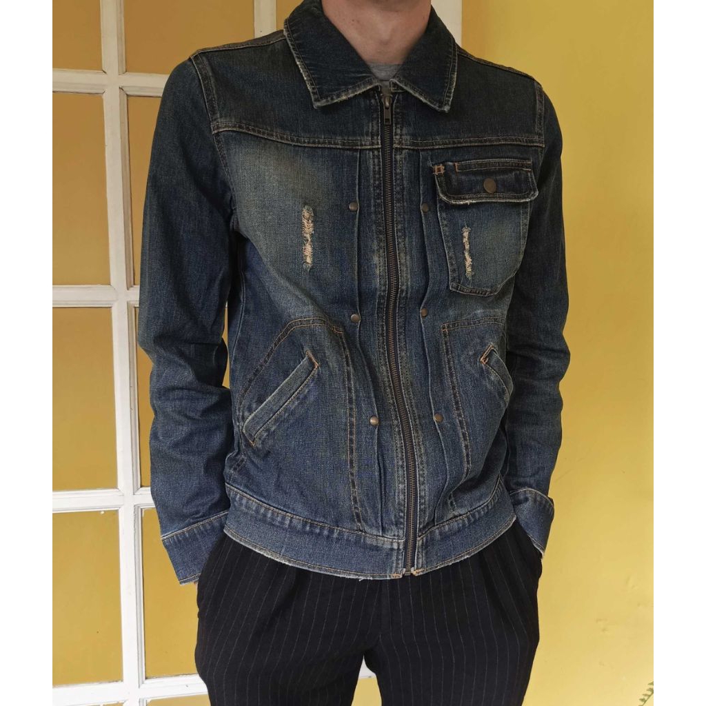 Jaket Jeans Denim Bikers Vintage CORONA Japan