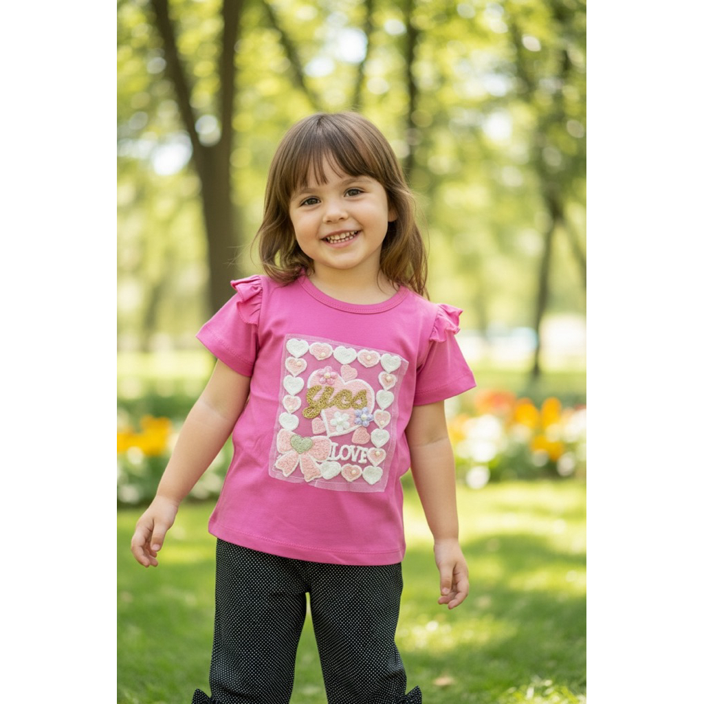 Setelan Katun Celana Panjang Anak Perempuan usia 1-3th Timmy Girl