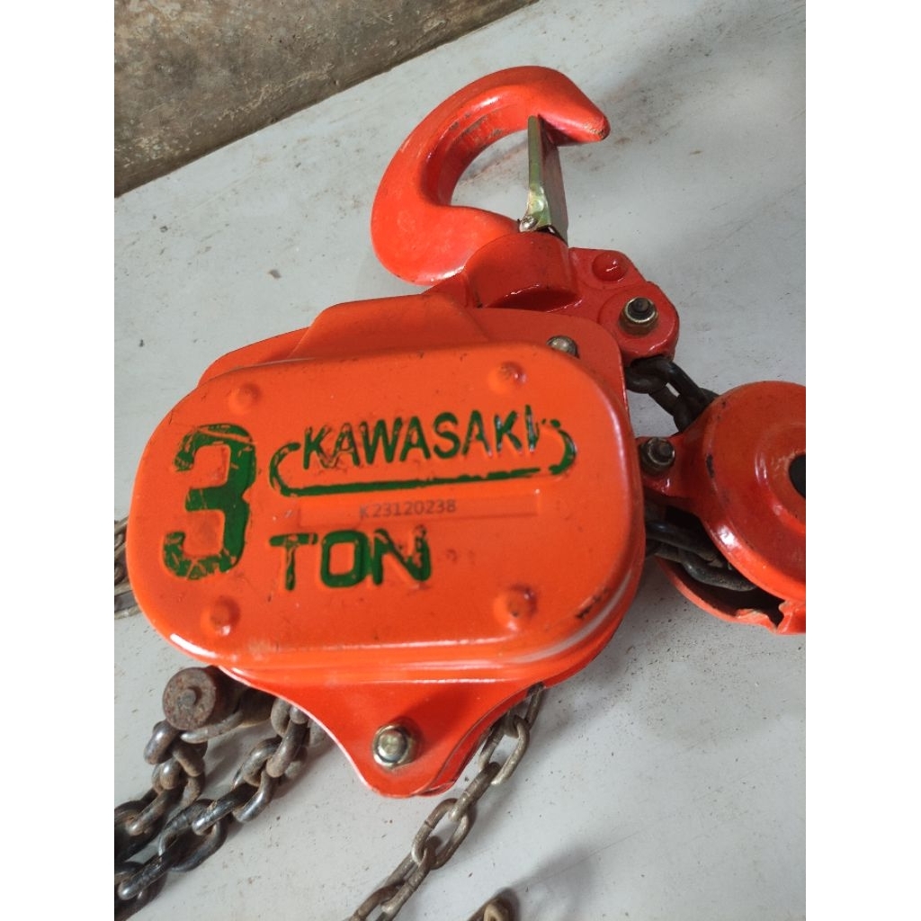 Chain Blok Kawasaki 3 ton / Katrol Chain Blok Kawasaki 3Ton 5M
