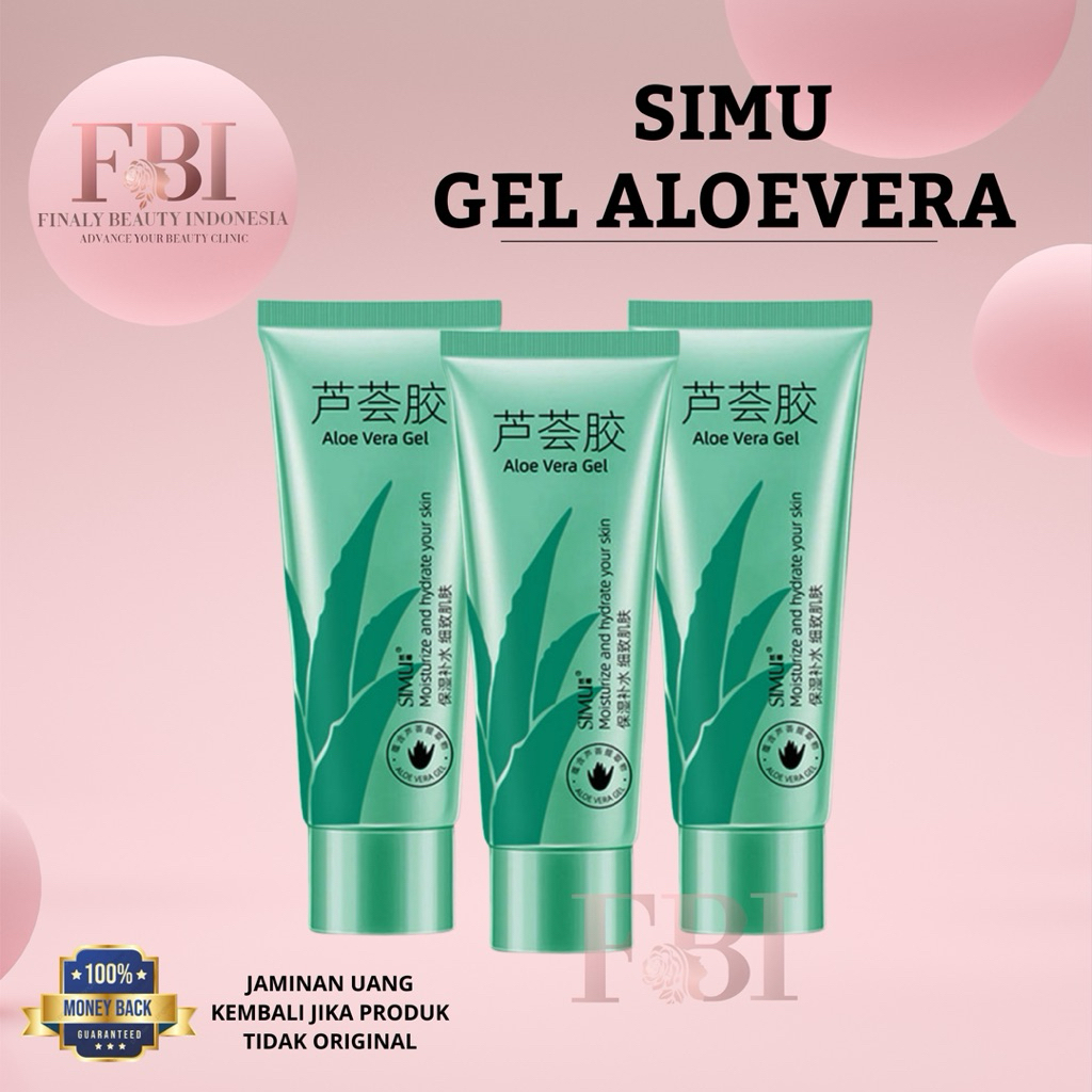 Essence AloeVera Asli Gel lidah Buaya Aloe Vera Gel Murni Natural Pelembab Moisturizer 40g Gel lidah