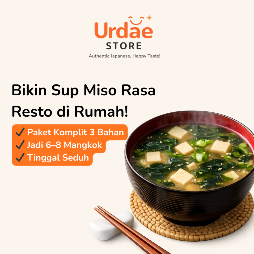 Paket Sup Miso Instan Jepang Halal Paket Komplit 3 Bahan Hingga 10 Porsi