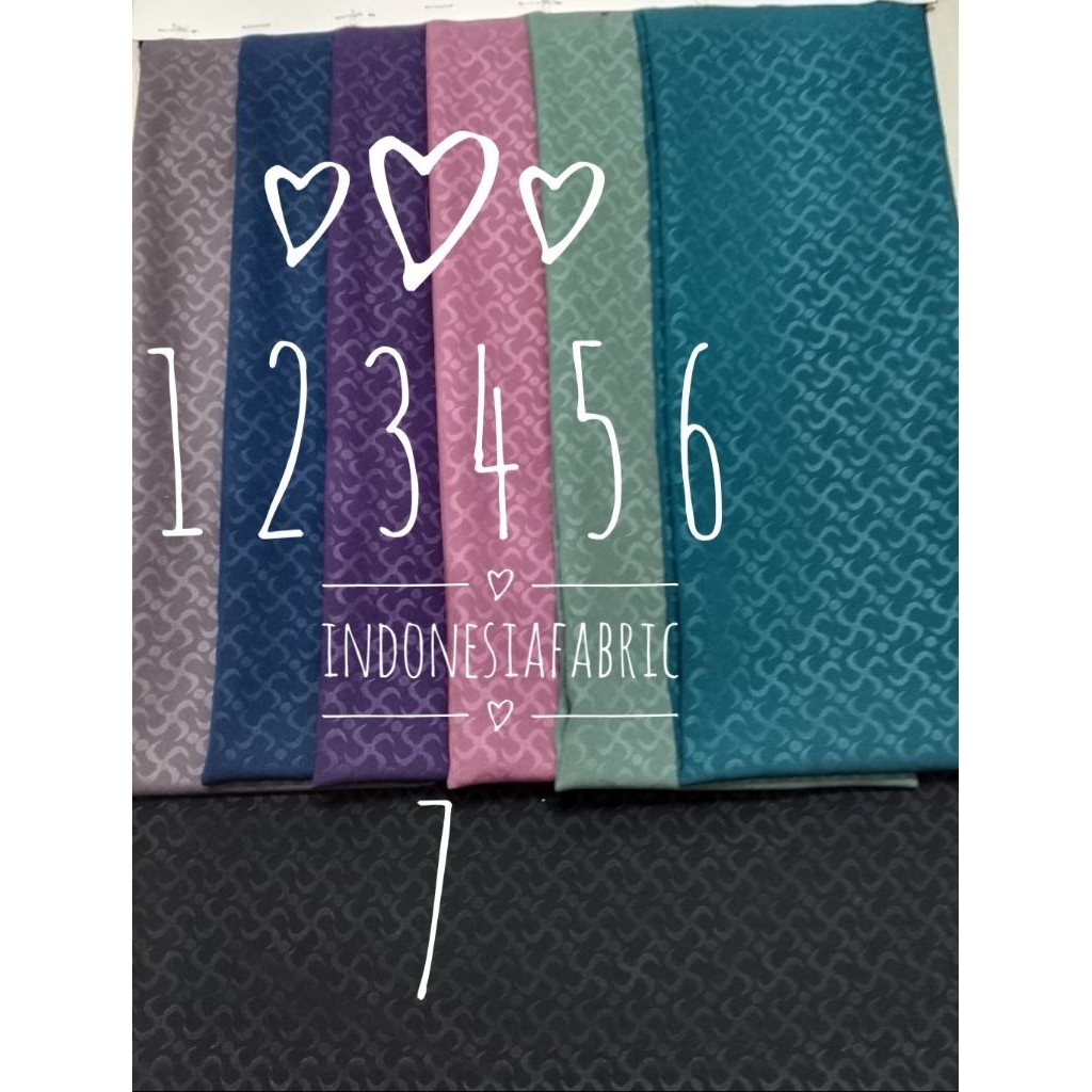 Kain Wolfis Emboss motif BM25 bahan gamis tunik kemeja koko jubah jilbab kerudung pashmina hijab ser