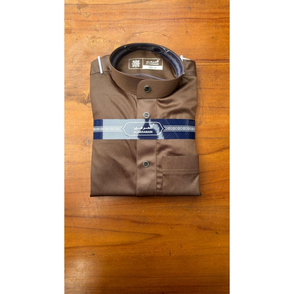 Jubah anak Al Haramain polyester premium manset, kancing bulat