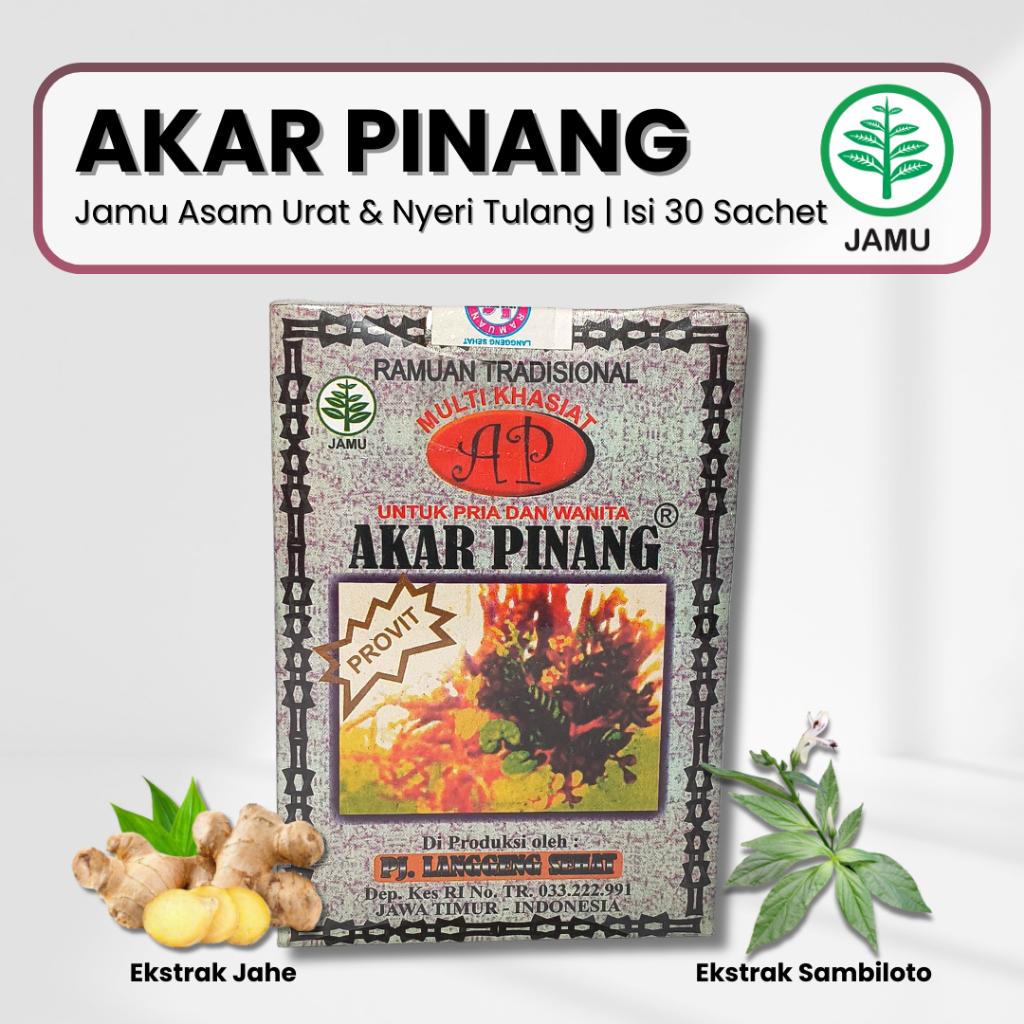 Akar Pinang Jamu Serbuk Herbal Tradisional Untuk Kebugaran Pria Wanita