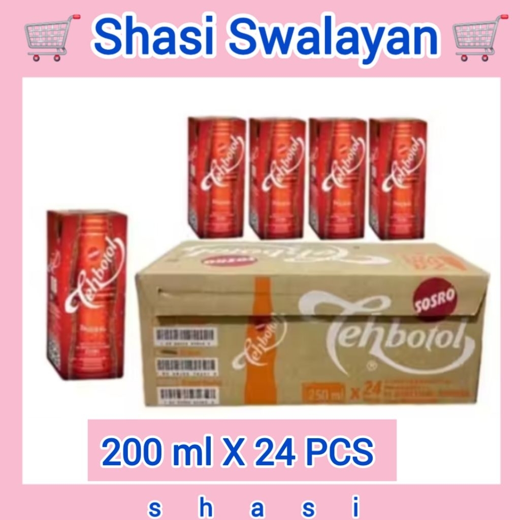 Teh Botol Sosro Kotak 1 Dus Karton 200 Ml x 24 Pcs
