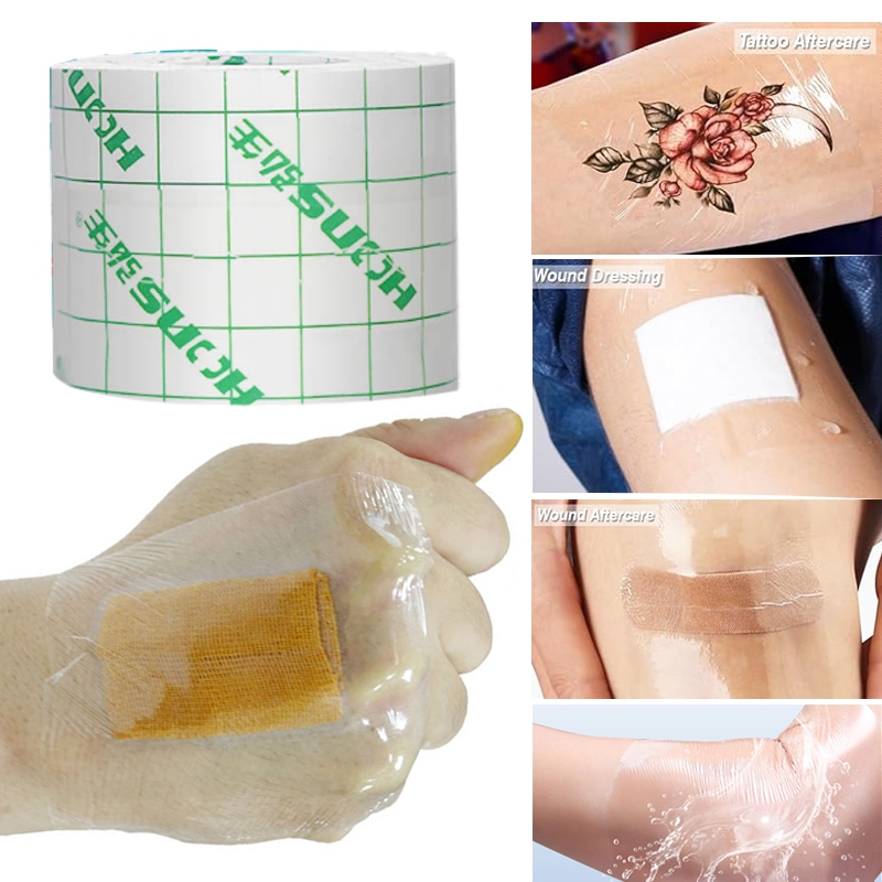 Anti Air Plester PU Film Tahan Air Luka Plester Film Dressing Roll 5cm x 5m