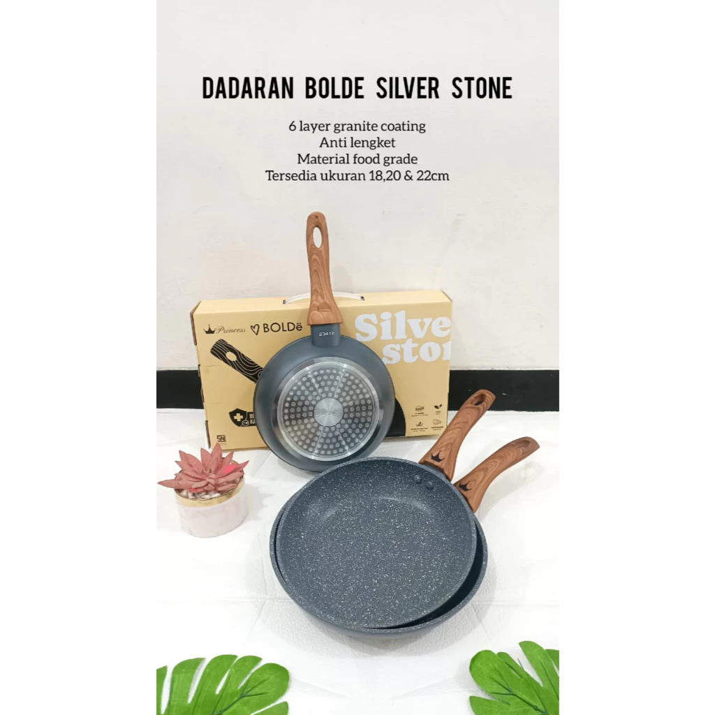 BOLDe PRINCESS Series SILVER STONE PAN SERIES - PANCI ANTI LENGKET