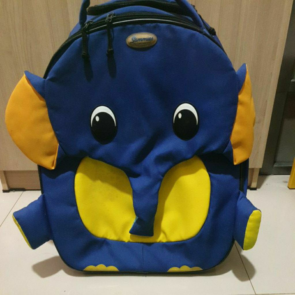 preloved trolley koper samsonite kids elephant with defect