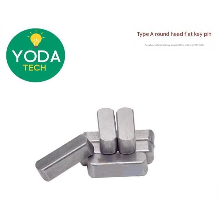 Besi Spi As Poros (Parallel Key) Type A Ujung Bulat - Pasak Pengunci Gear & Pulley (8839)