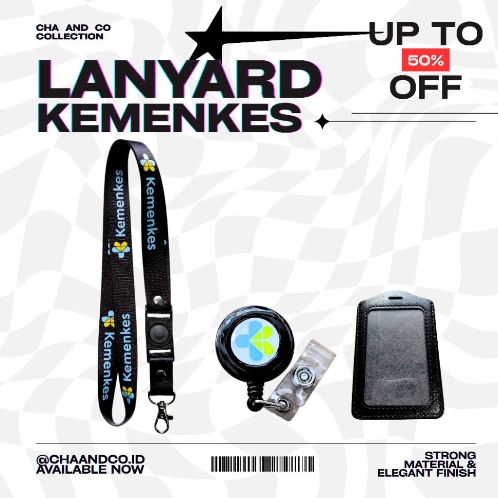 LANYARD KEMENKES / SATU SET LANYARD KEMENKES BERKUALITAS -Langsung kirim hari ini
