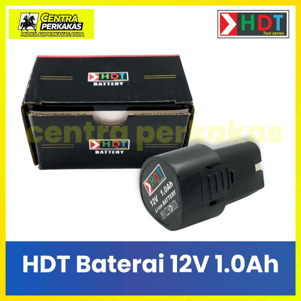 HDT Baterai Bor Cordless 12 Volt 1.0Ah Original Sparepart Mesin Bor Batre Cas
