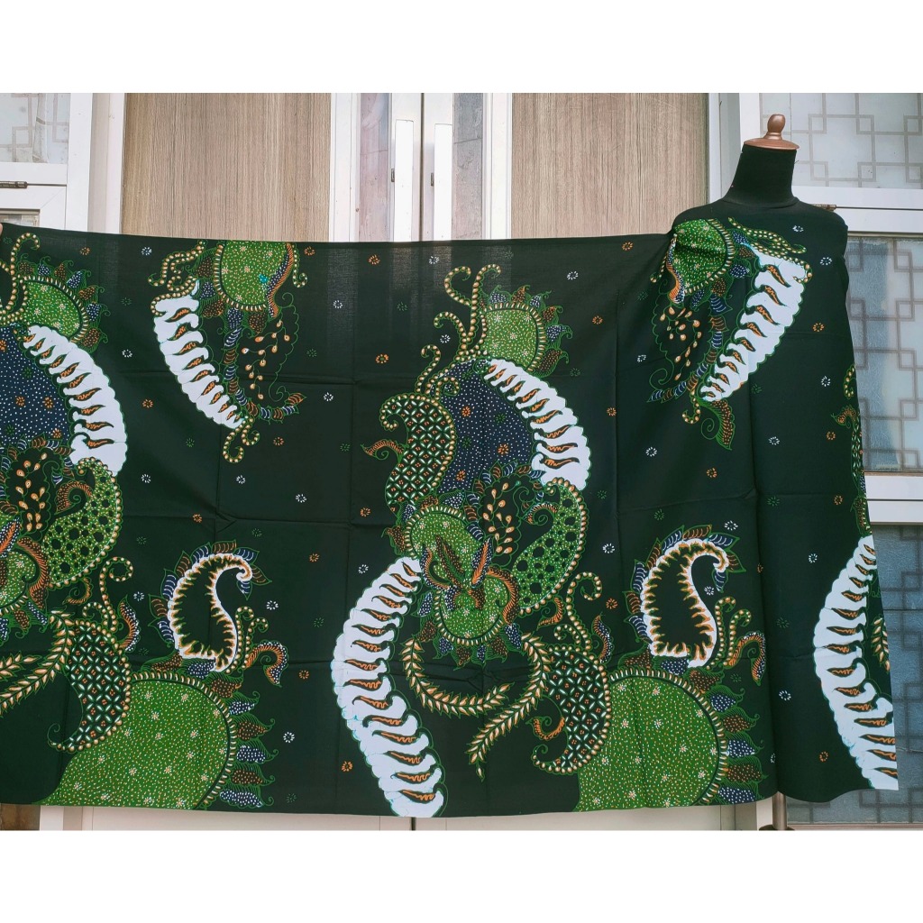 Batik umiromlah 2710415 Bahan Kain Batik Full Tulis Asli Canting Pengrajin Madura Pamekasan Hitam Hi