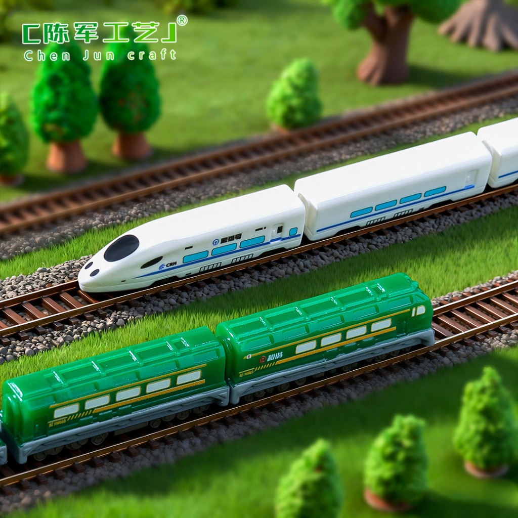 Artminia Miniatur Rangkaian Kereta Express DIY Kereta Api