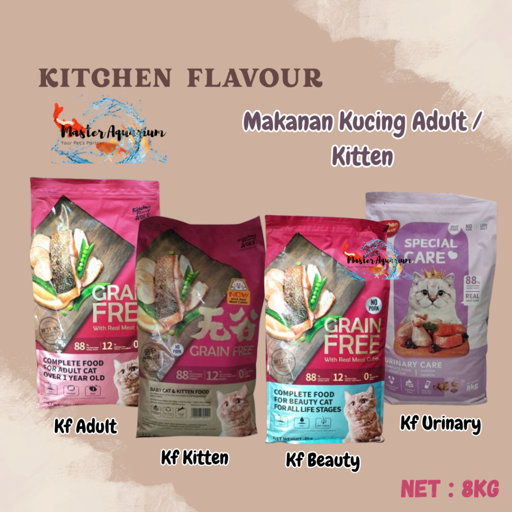 KHUSUS EKSPEDISI KF Kitten 8Kg / KF Beauty 8Kg / KF adult 8Kg / KF Urinary 8Kg Kitchen Flavor Grain 