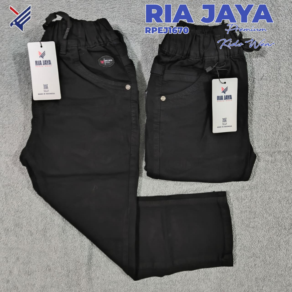 Ria Jaya - Celana Panjang Jeans Hitam Anak Laki-laki 7th - 17th RPEJ1670 //  Celana Panjang Jeans An