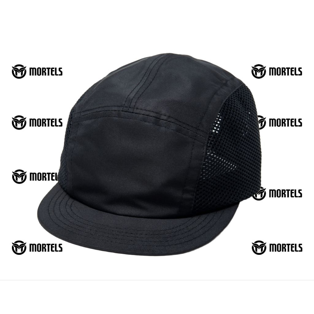 Mortels topi visor pendek  hitam polos original distro