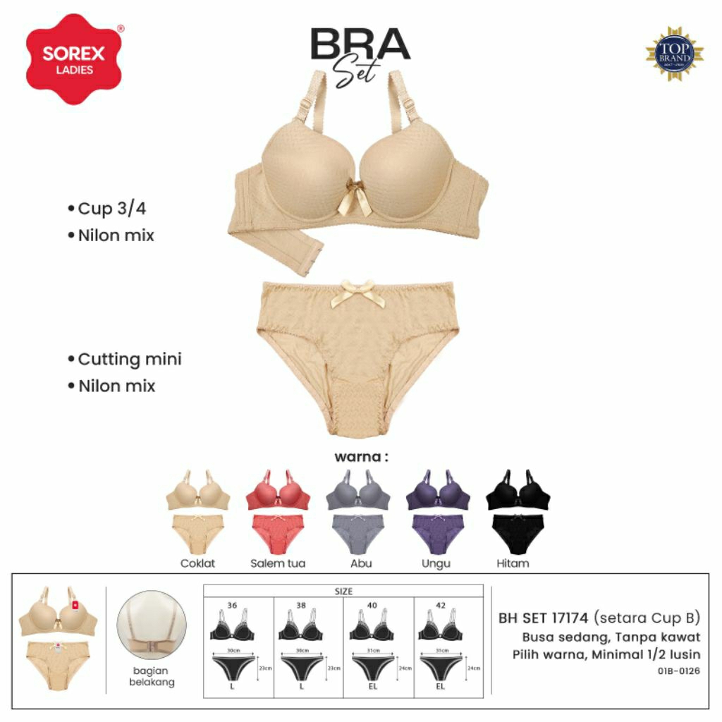SOREX BRA SET BH SETELAN CD 17174