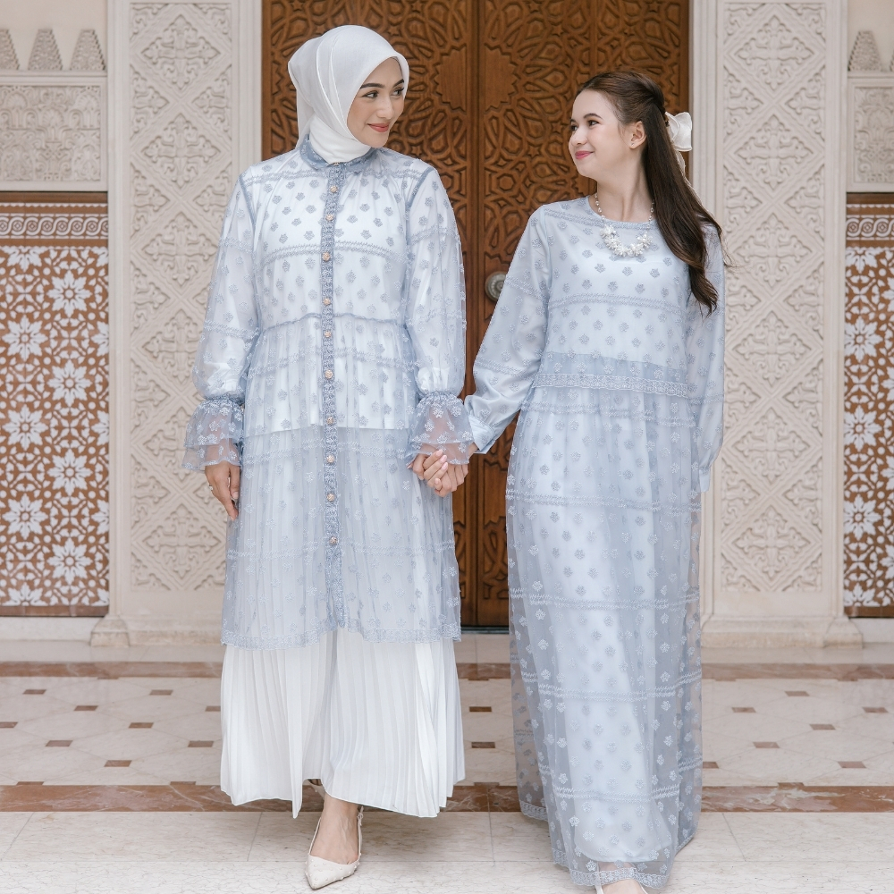 ULTRAVIOLET X COME Lestari Tule Raya Dress Ultraviolet 420 Come 292 (2 Warna) - Baju Terusan Maxi Ga