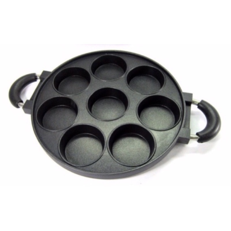 cetakan kue / CAKE PAN 8 lubang bulat datar