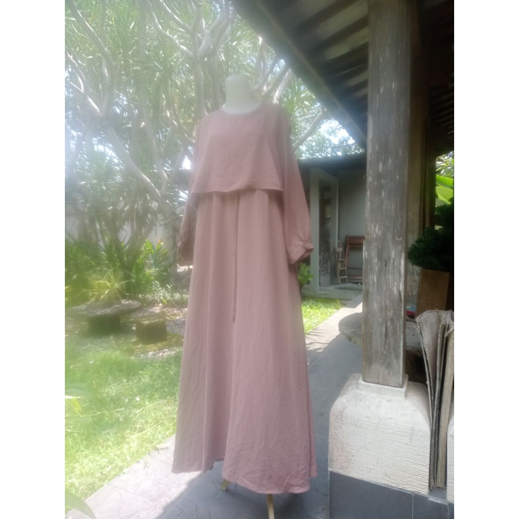 Gamis panjang dress panjang Odeca jumbo size, XL