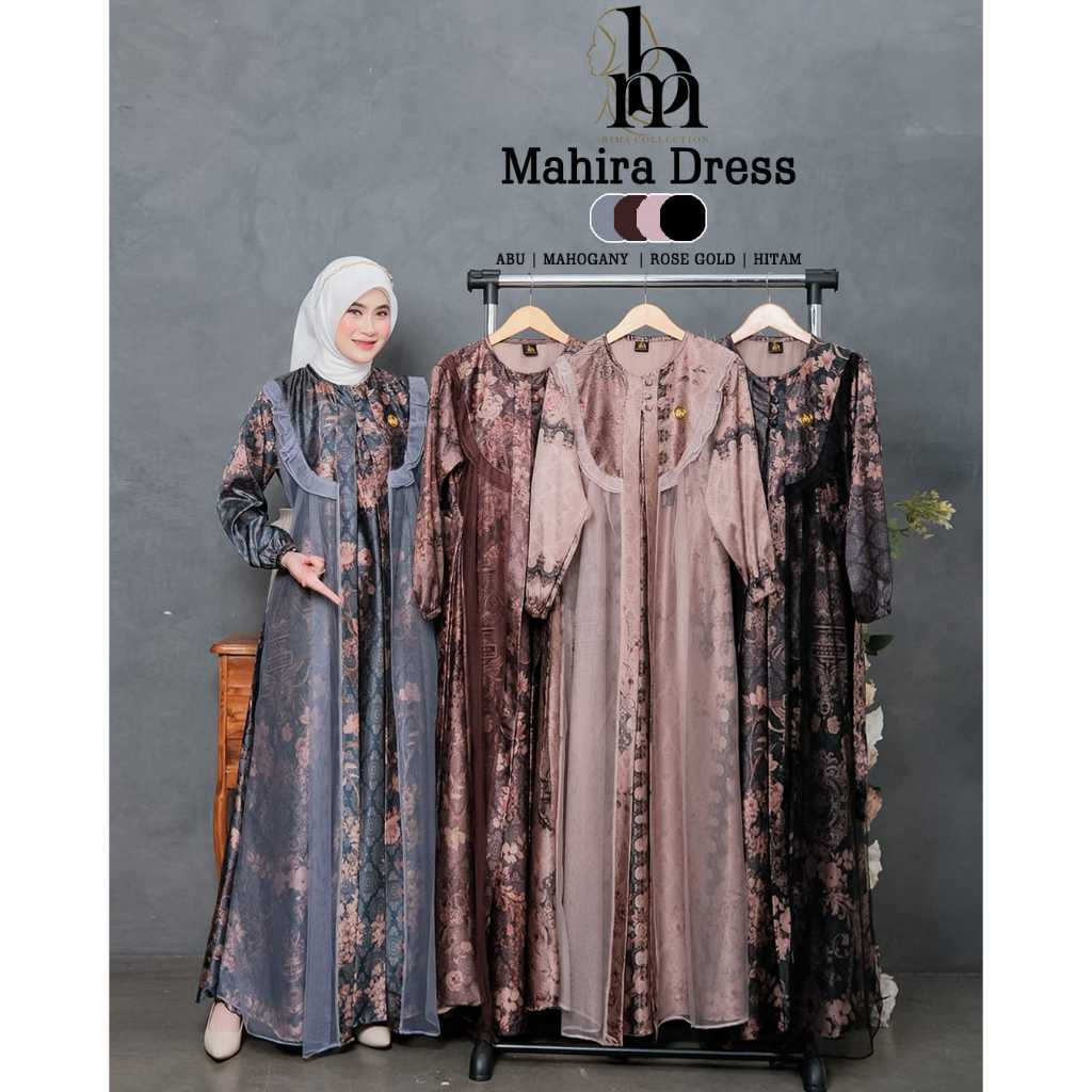 MAHIRA DRESS BM , MAHIRA DRESS SILK PREMIUM MURAH , GAMIS SILK , MAHIRA DRESS BIMA COLLECTION