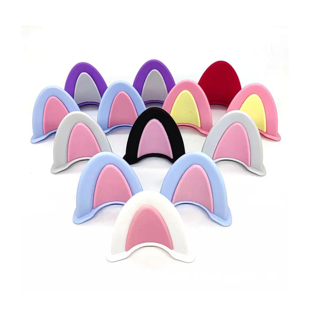 Aksesoris Helm Kuping Kucing Dekorasi Motor Listrik Telinga Kucing Hiasan Spion Lucu OTO4015 - Grosi