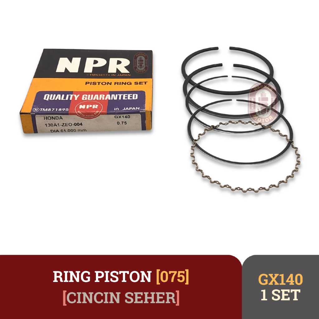 RING PISTON GX140 RING PISTON SEHER 075 MESIN PENGGERAK GX140 NPR
