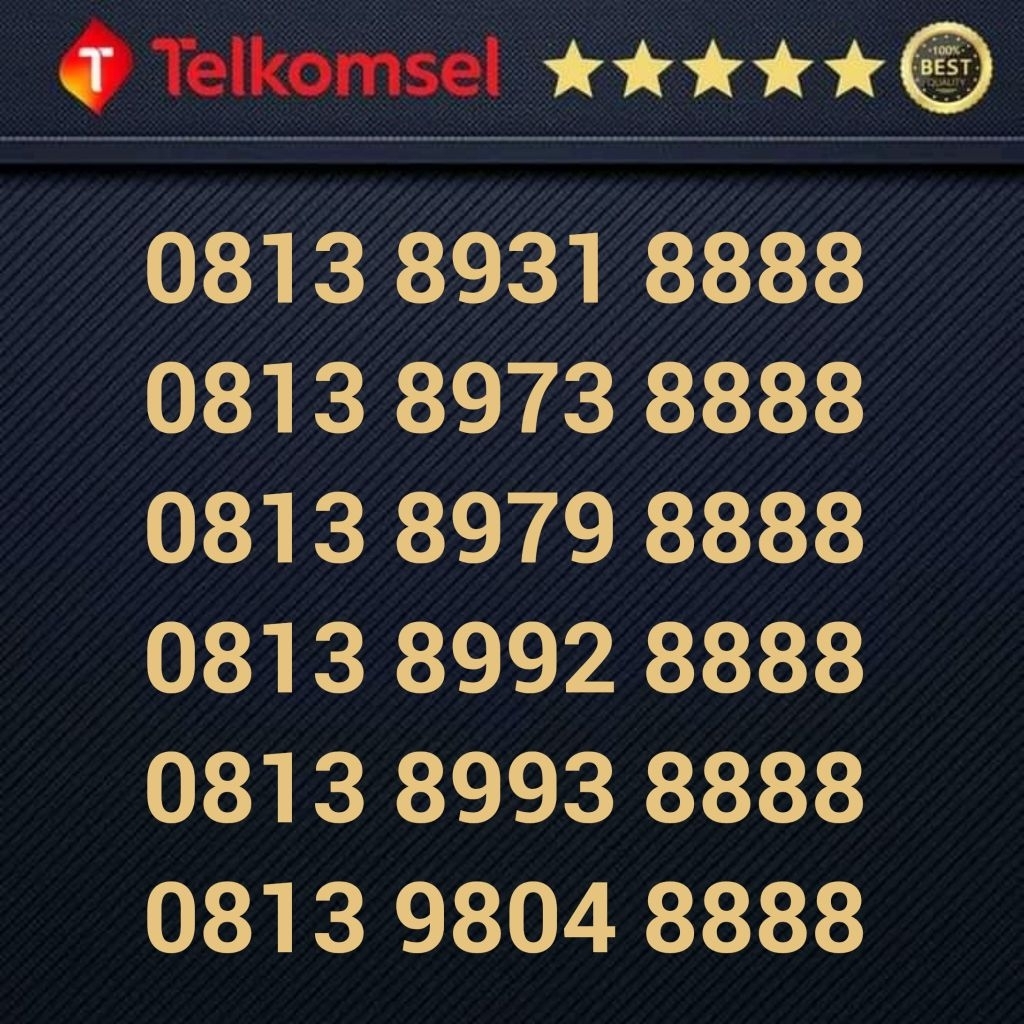 Kartu Perdana Telkomsel SIMPATI - Nomor Cantik - 0813 8931 8888 0813 89 73 8888 0813 89 79 8888 0813