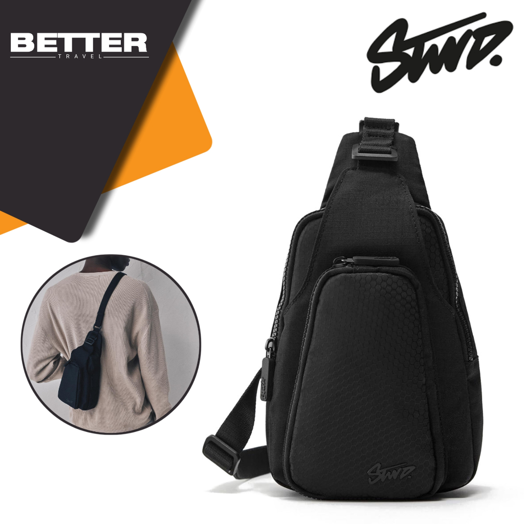 Tas seling bag pria STWD by pull & bear crossbody selempang casual daily traveling