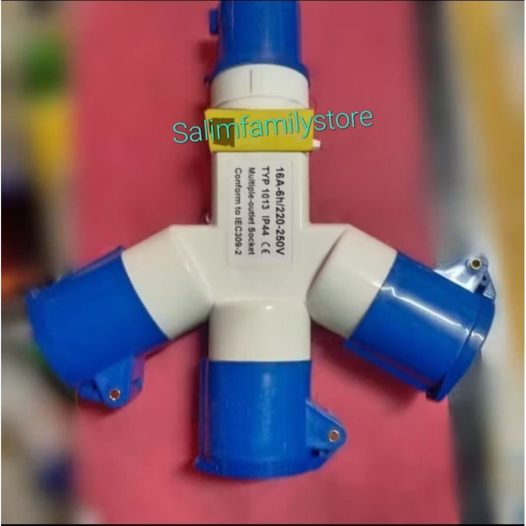 Cok Multiple Outlet Socket Industri Cabang 3 Socket Split 1 Phase 16A