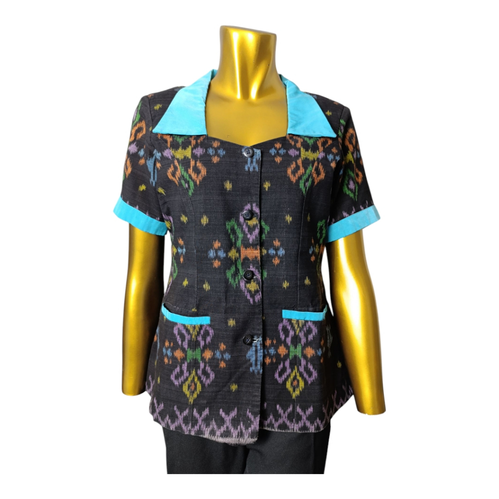BATIK ENDEK TENUN ATASAN BLOUSE KHAS BALI WANITA