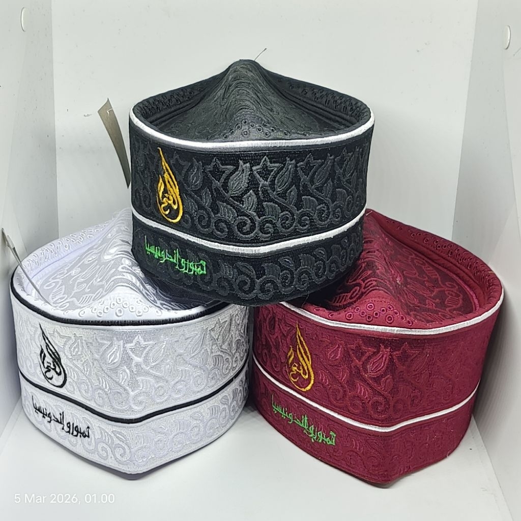 Peci Oman Bangladesh Logo Al-Fatah Temboro Indonesia merek Al Kaafii Original