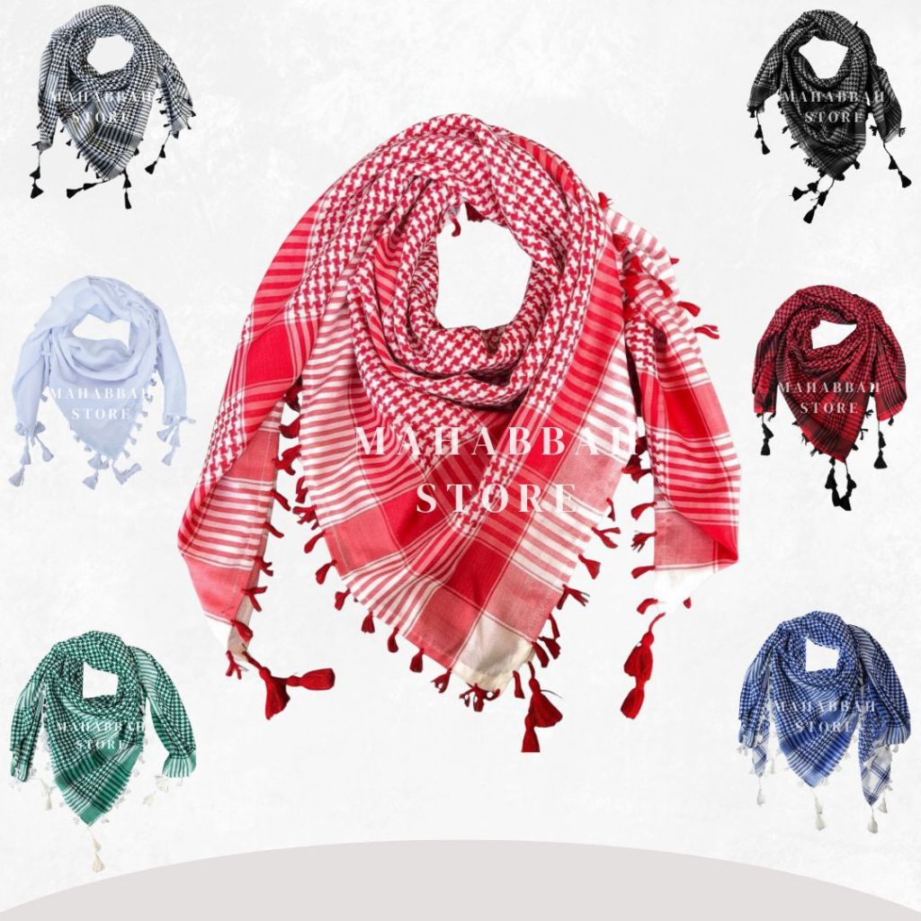 Sorban arafat segi empat/ Sorban Shemagh Arab Rumbai