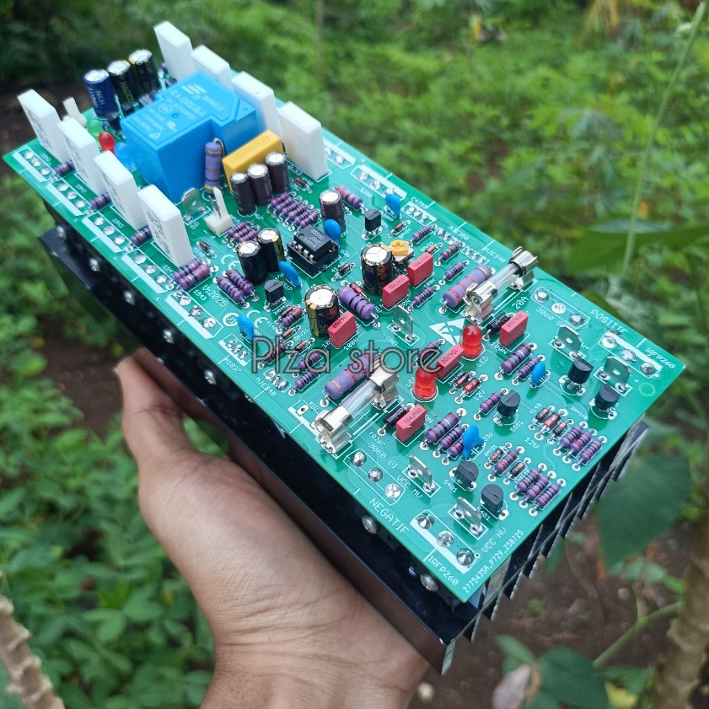 Driver power class H mini 2U 20cm fullset heatsink tebal 8mm tr final toshiba 524 tinggal colok PSU 