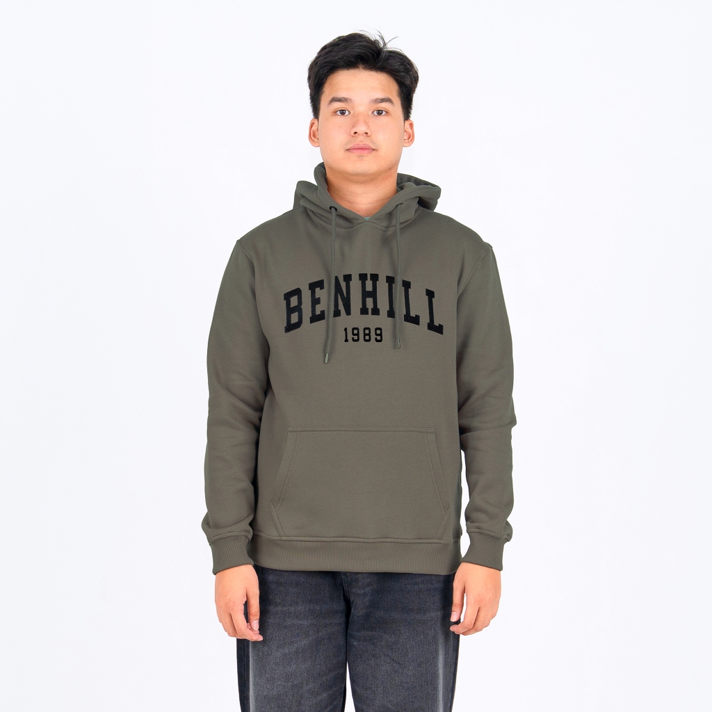 BENHILL Sweat Hoodie Unisex Olive A755