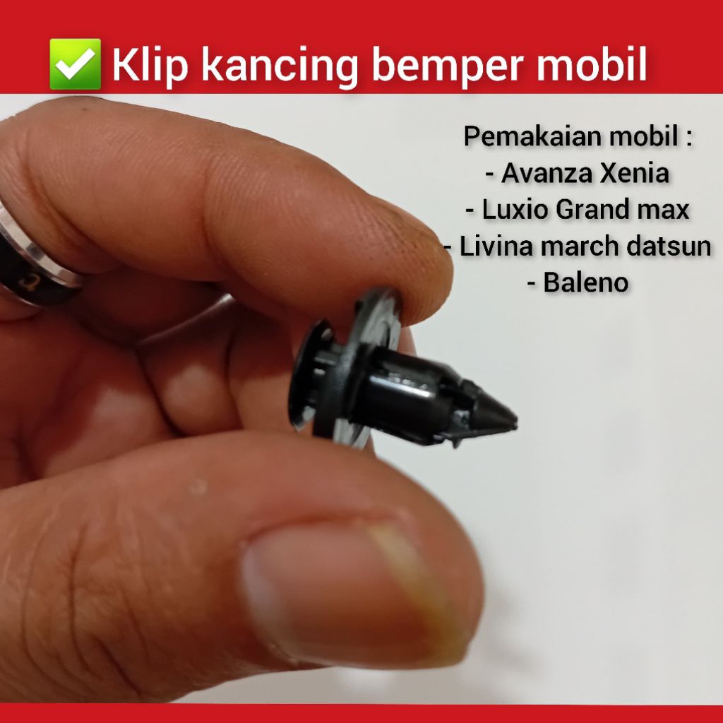 klip kancing bemper mobil Avanza Xenia grandmax Luxio march Baleno Livina Datsun  hrga per 10 pcs.