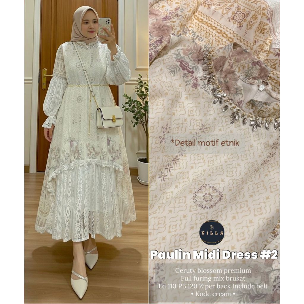 PAULIN MIDI DRESS,GRACIA DRESS, SABRINA DRESS ORIGINAL BY VILLA, MAHIRA MAXY DRESS ORI BY RAVstore, 