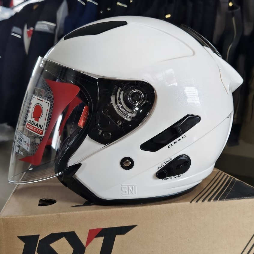 KYT HELM GALAXY SLIDE FLAT R  - Helm Motor