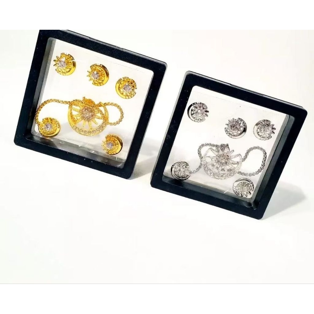 Kancing Baju Melayu Bros Kancing Pria Emas Perak - Desain Elegan, Aksesori Mewah, Hadiah Spesial