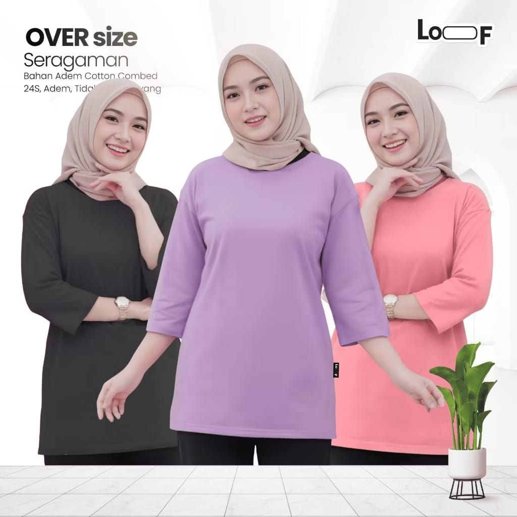 Kaos Tunik Lengan Pendek Oversize Cantik Dan Elegan Terbaru 2026