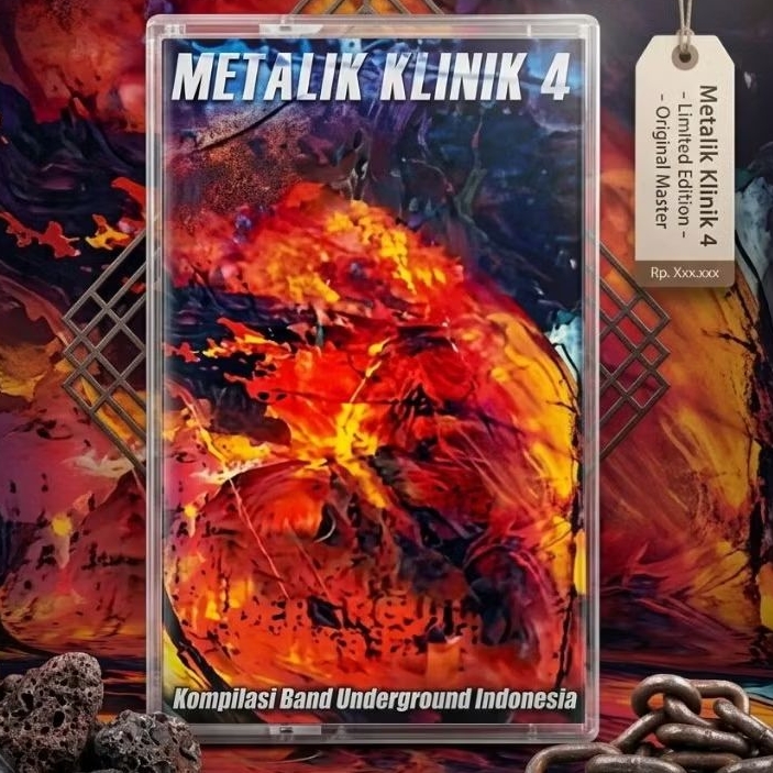 Kaset Metalik Klinik 4 (Bagus) / Siksakubur,Godless, Panic Disorder dll