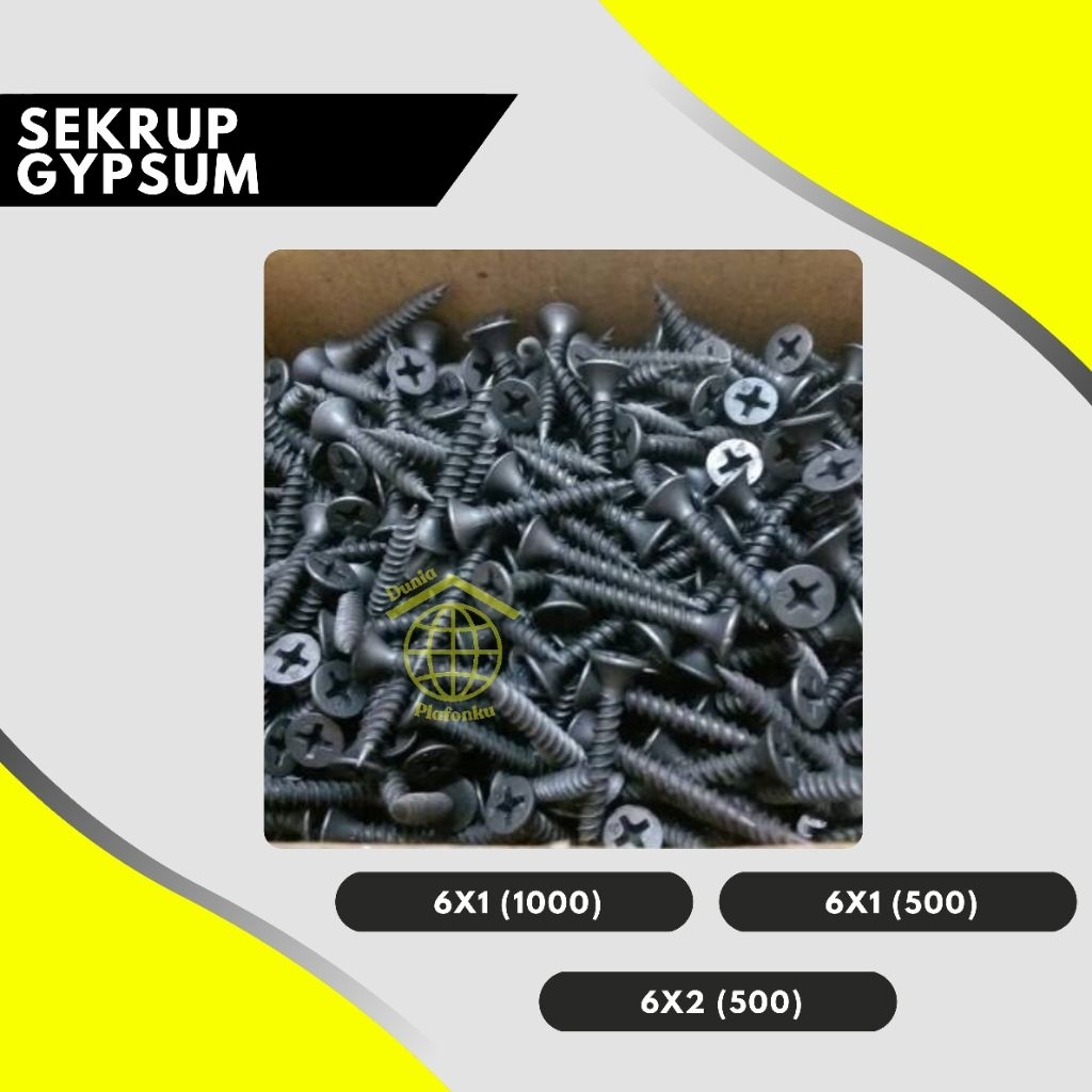 Sekrup gypsum / sekrup gipsum / sekrup gypsum 6x1 / sekrup gypsum 6x2 / drywall screw